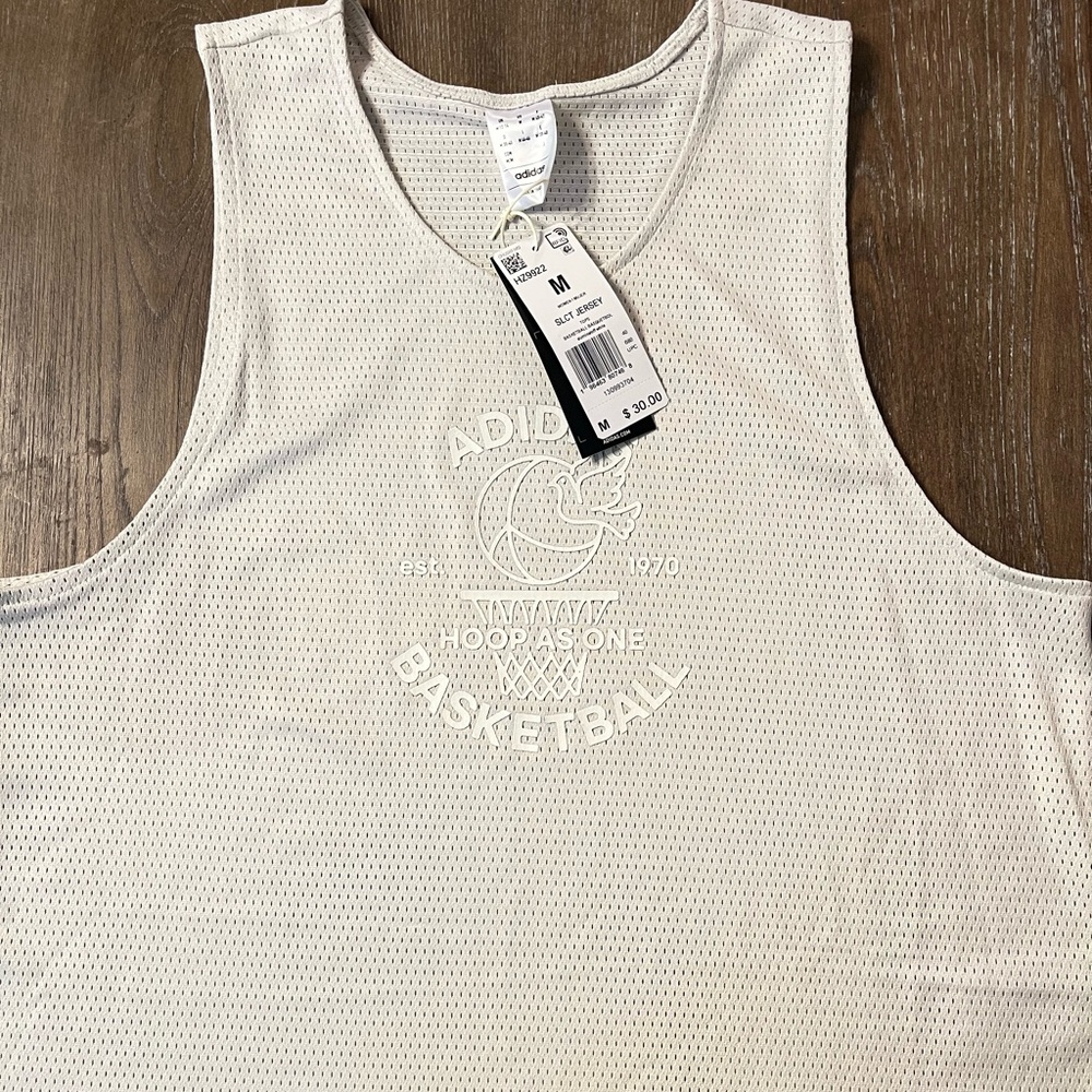 Adidas Jersey Tank Beige Womens Size M
